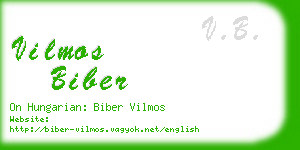 vilmos biber business card